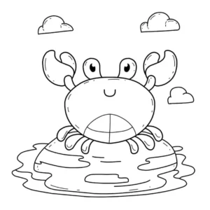 Free Crab Picture To Color In