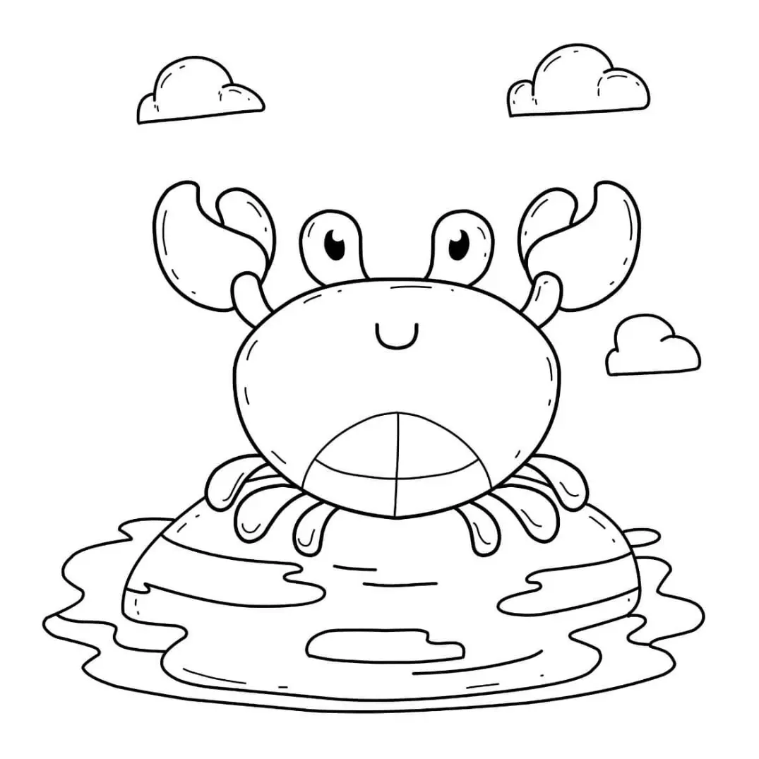 Free Crab Picture To Color In