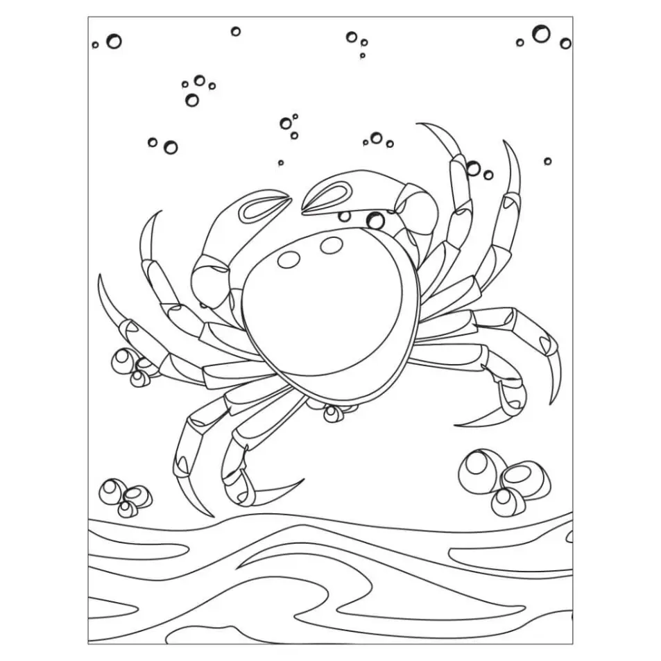 Free Crab Picture To Color In