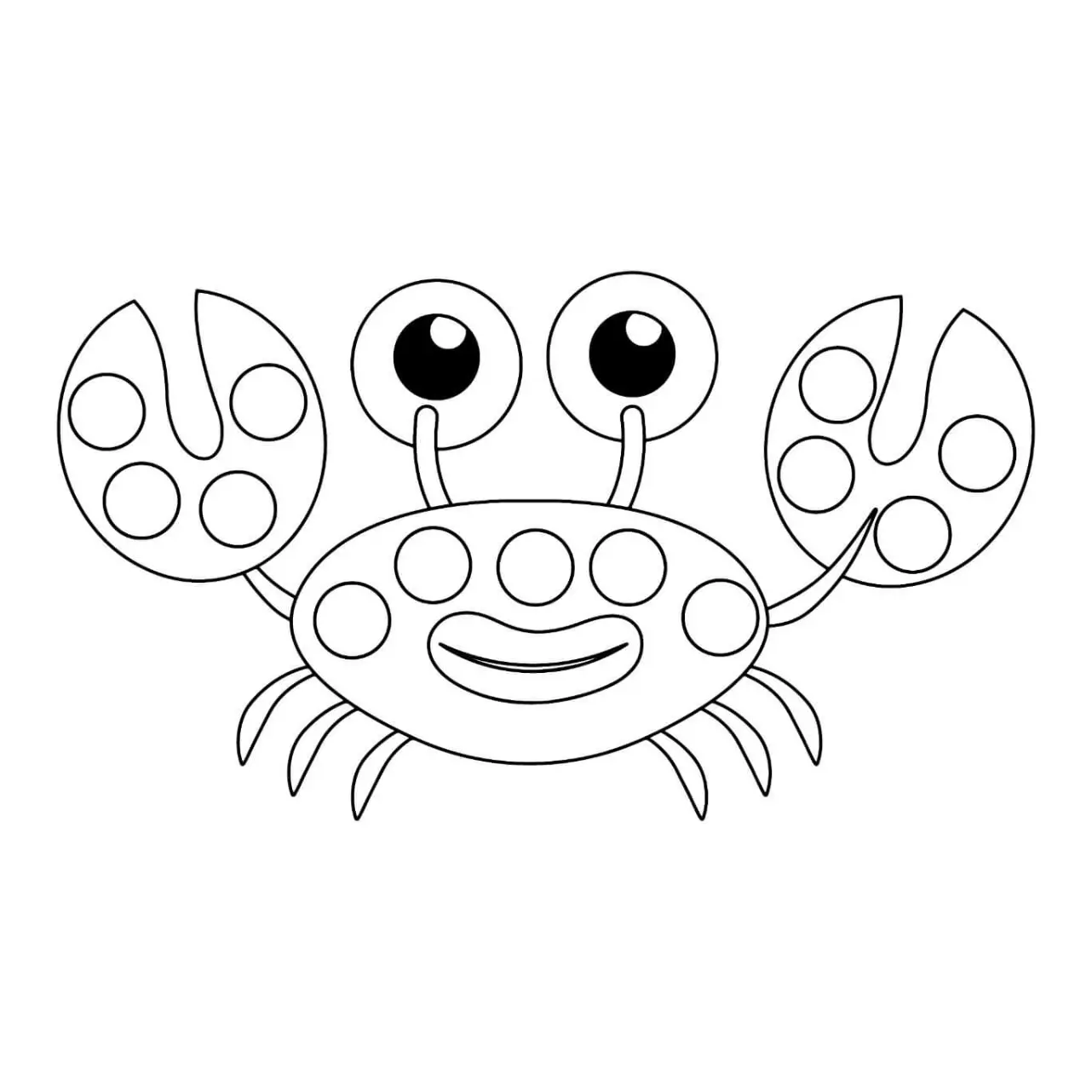 Free Crab Picture To Color In