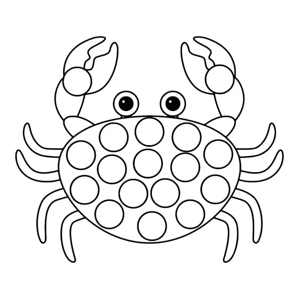 Free Crab Picture To Color In
