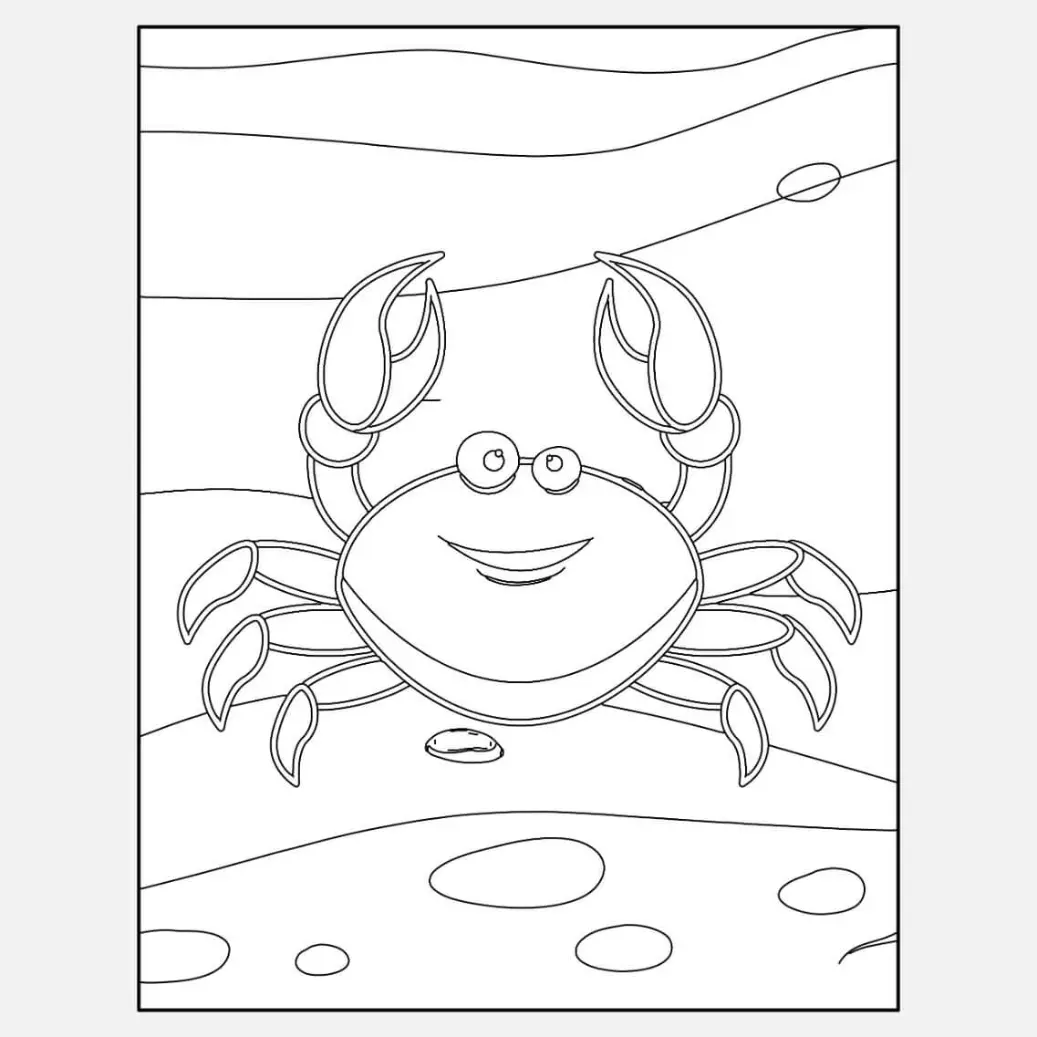Free Crab Picture To Color In