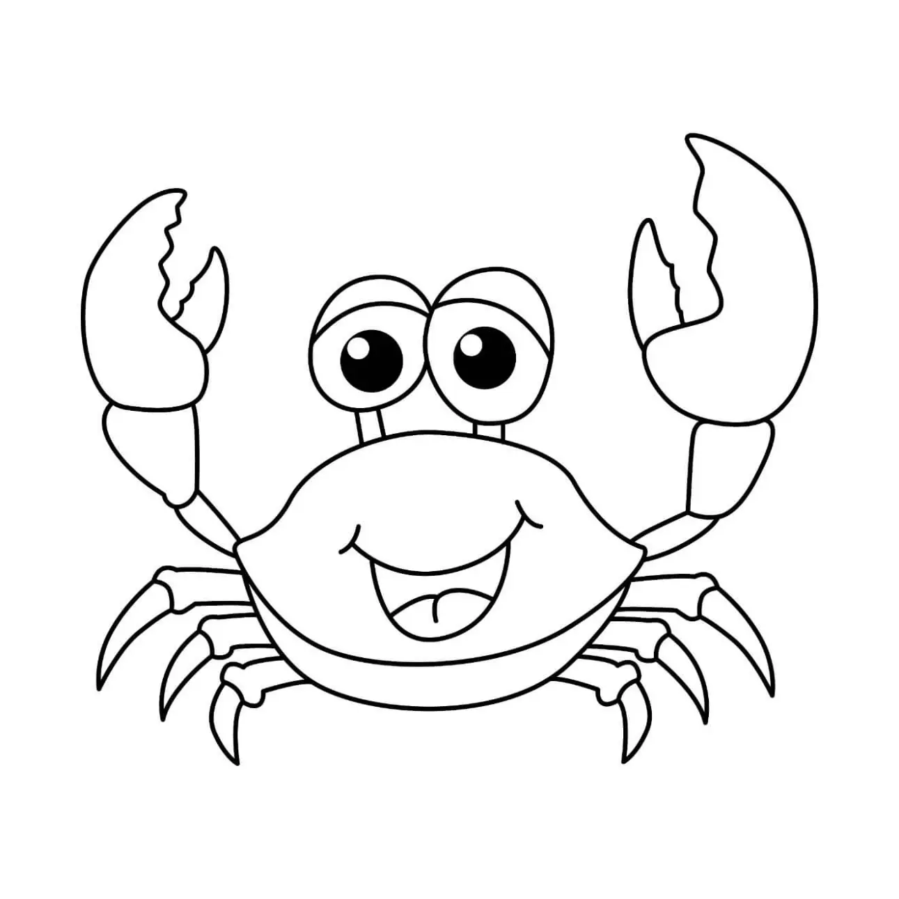 Free Crab Picture To Color In