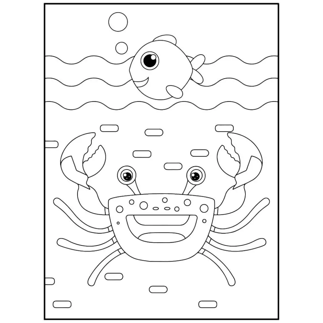 Free Crab Picture To Color In
