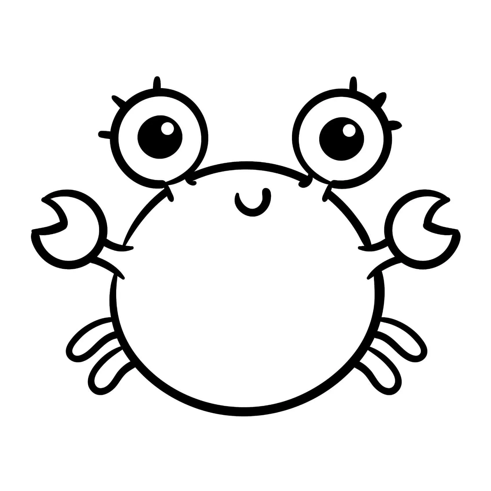 Free Crab Picture To Color In
