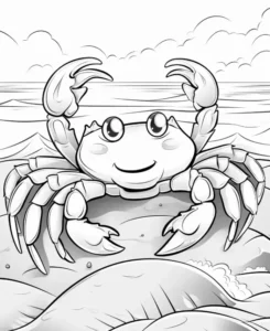 Free Crab Picture To Color In