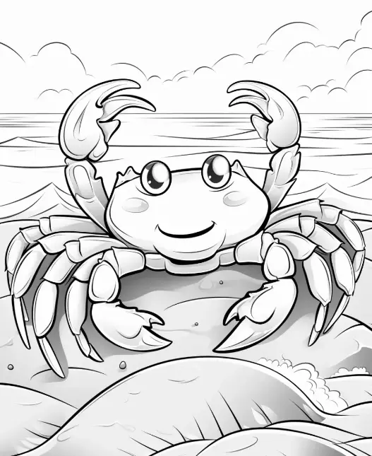 Free Crab Picture To Color In