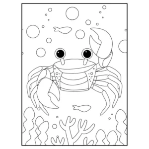 Free Crab Picture To Color In