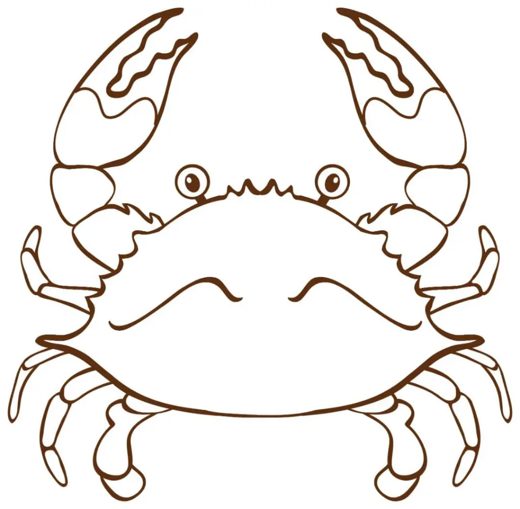 Free Crab Picture To Color In