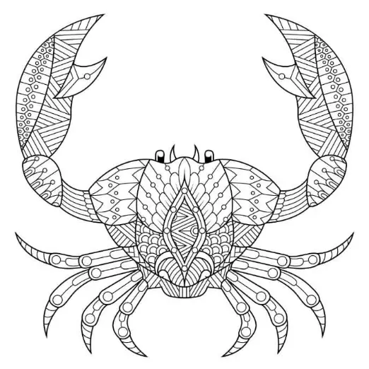 Free Crab Picture To Color In
