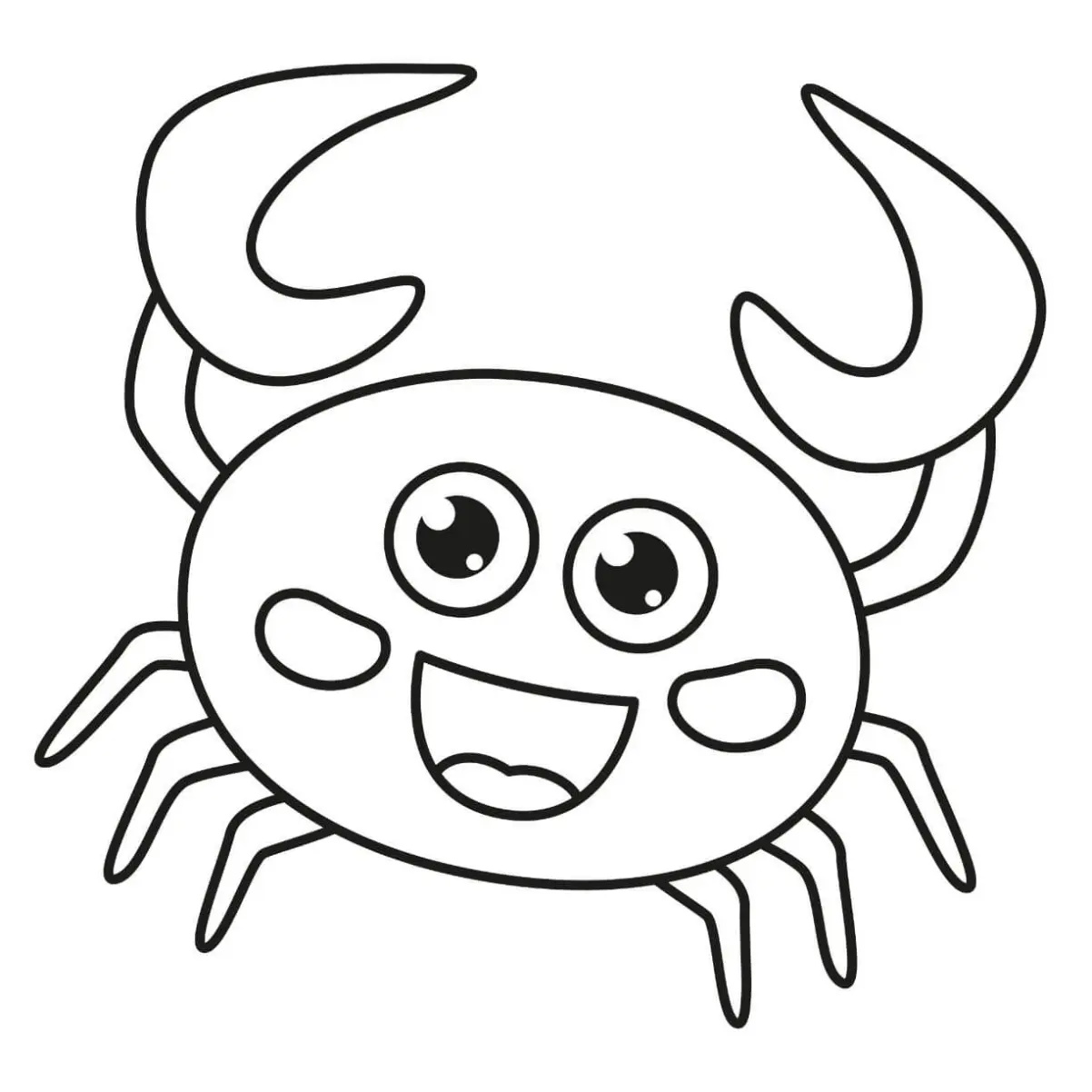 Free Crab Picture To Color In
