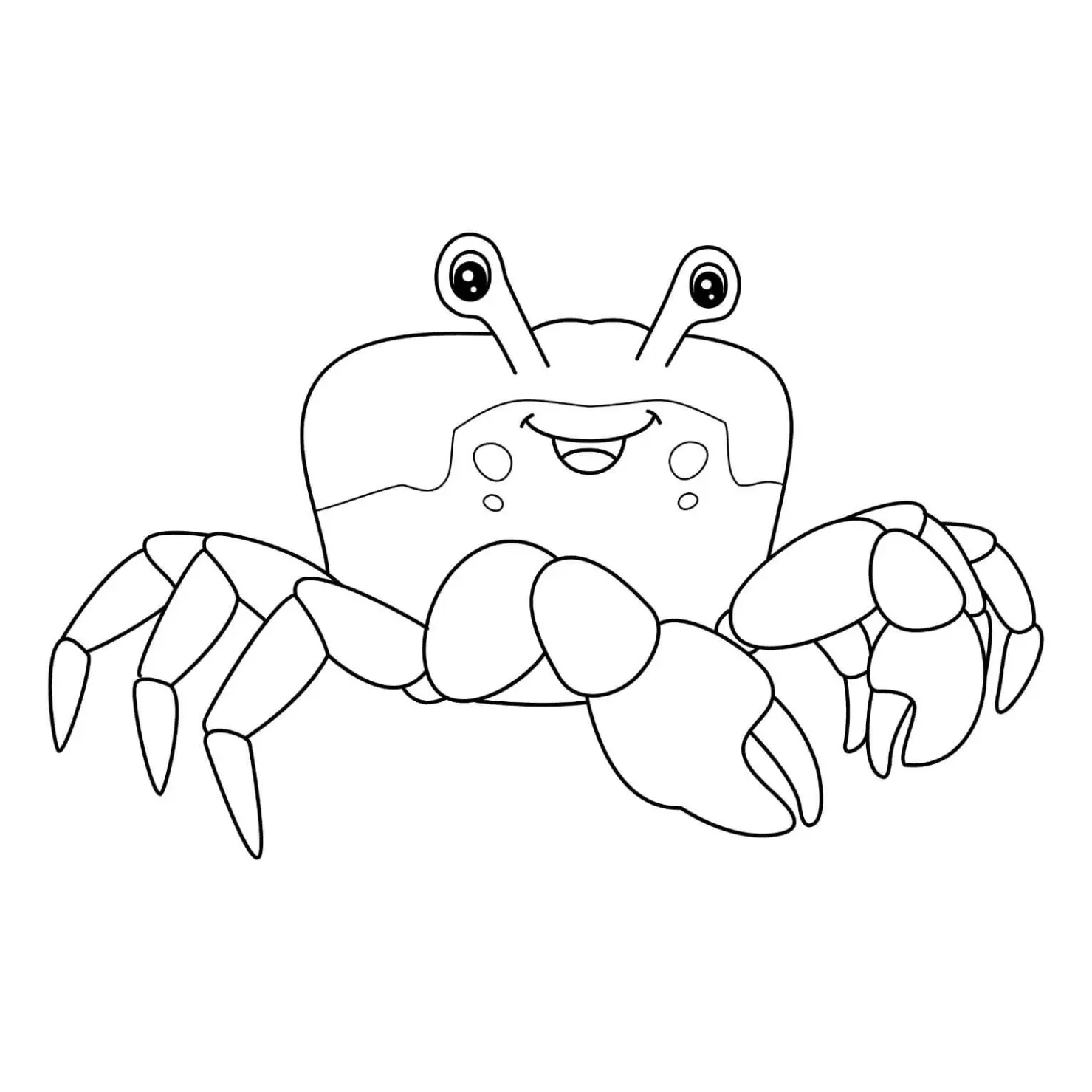 Free Crab Picture To Color In