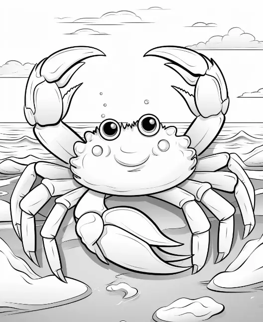 Free Crab Picture To Color In