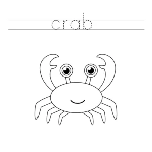 Free Crab Picture To Color In