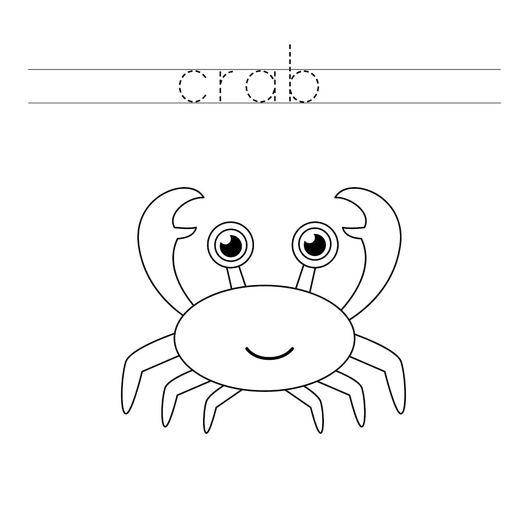Free Crab Picture To Color In