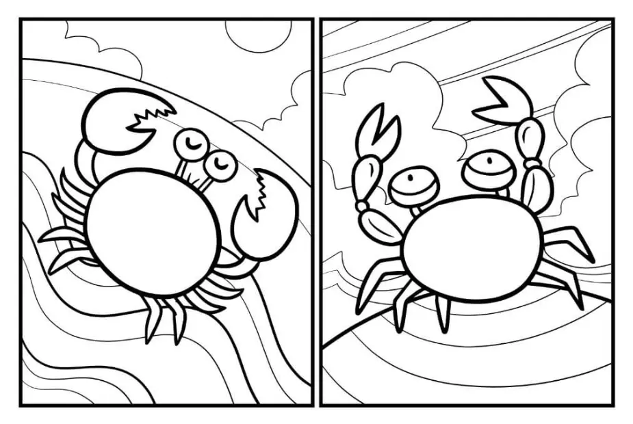 Free Crab Picture To Color In