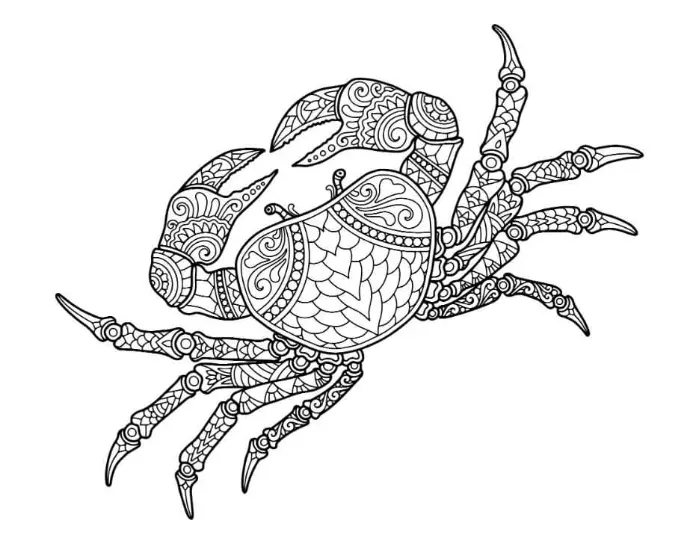 Free Crab Picture To Color In