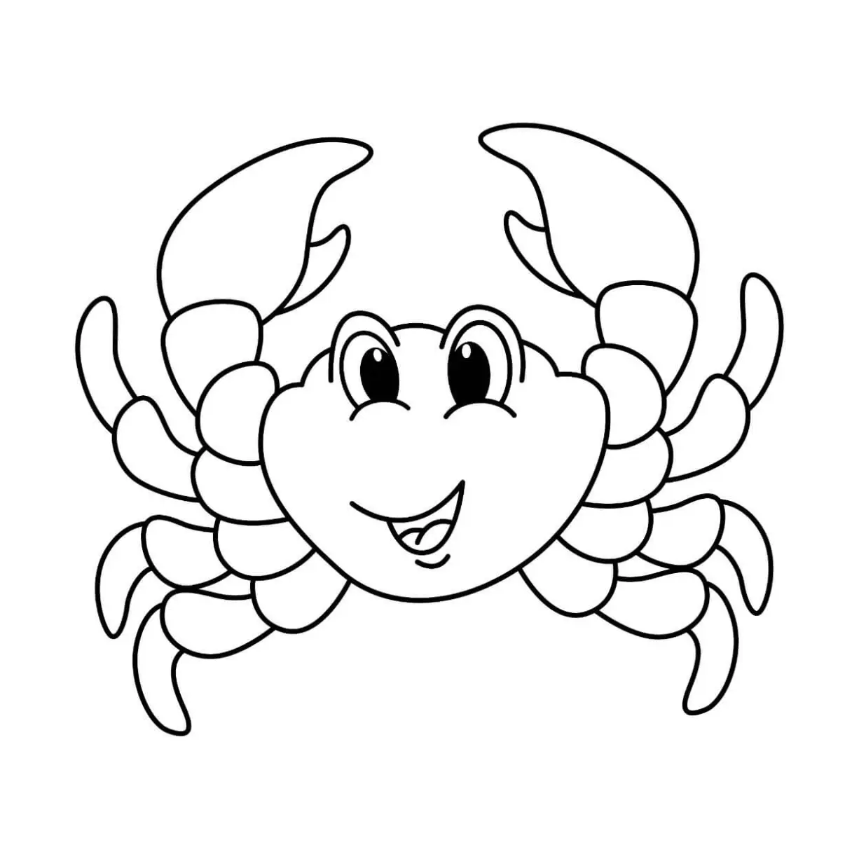 Free Crab Picture To Color In