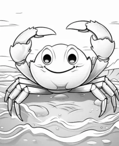 Free Crab Picture To Color In