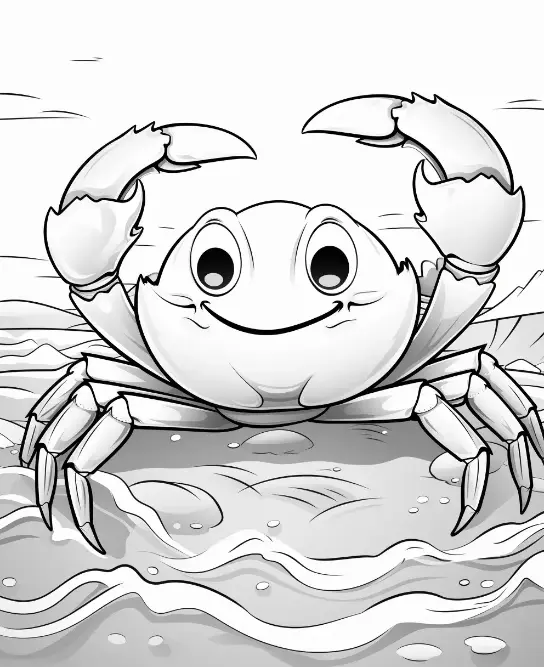 Free Crab Picture To Color In