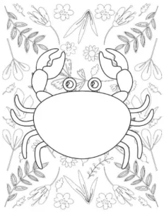 Free Crab Picture To Color In