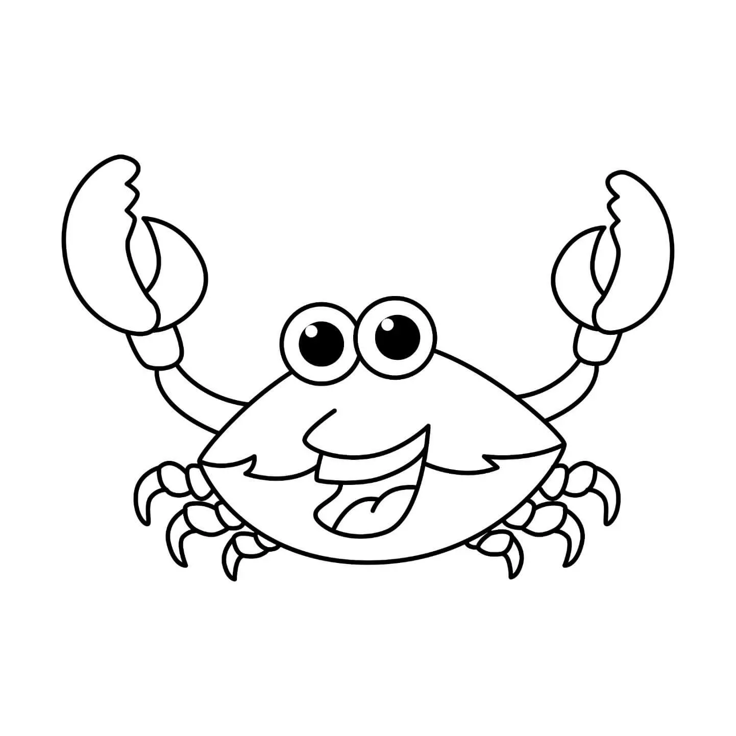 Free Crab Picture To Color In