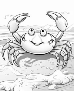 Free Crab Picture To Color In
