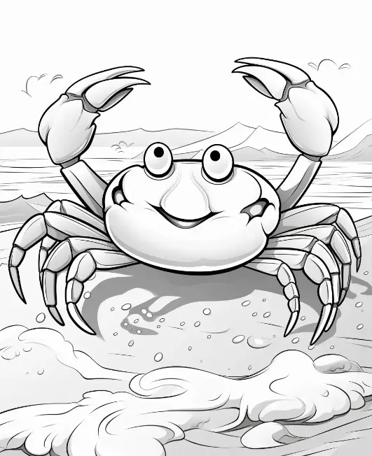 Free Crab Picture To Color In