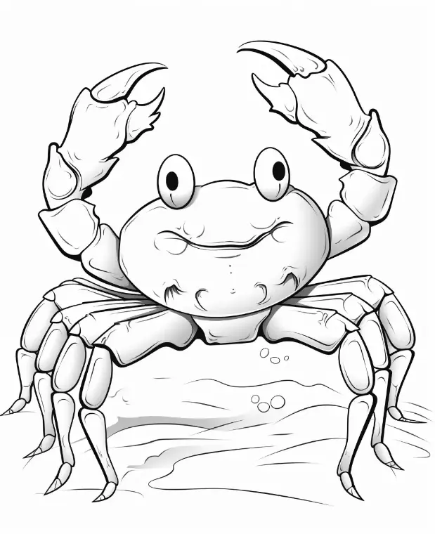 Free Crab Picture To Color In