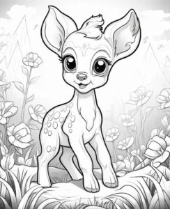 Free Deer Picture To Color In