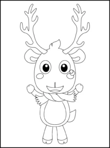 Free Deer Picture To Color In