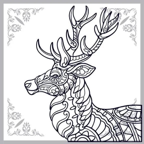 Free Deer Picture To Color In