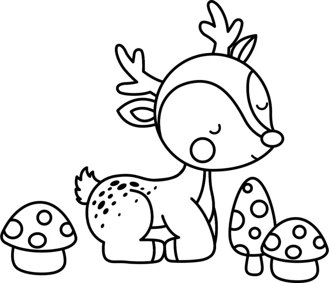Free Deer Picture To Color In