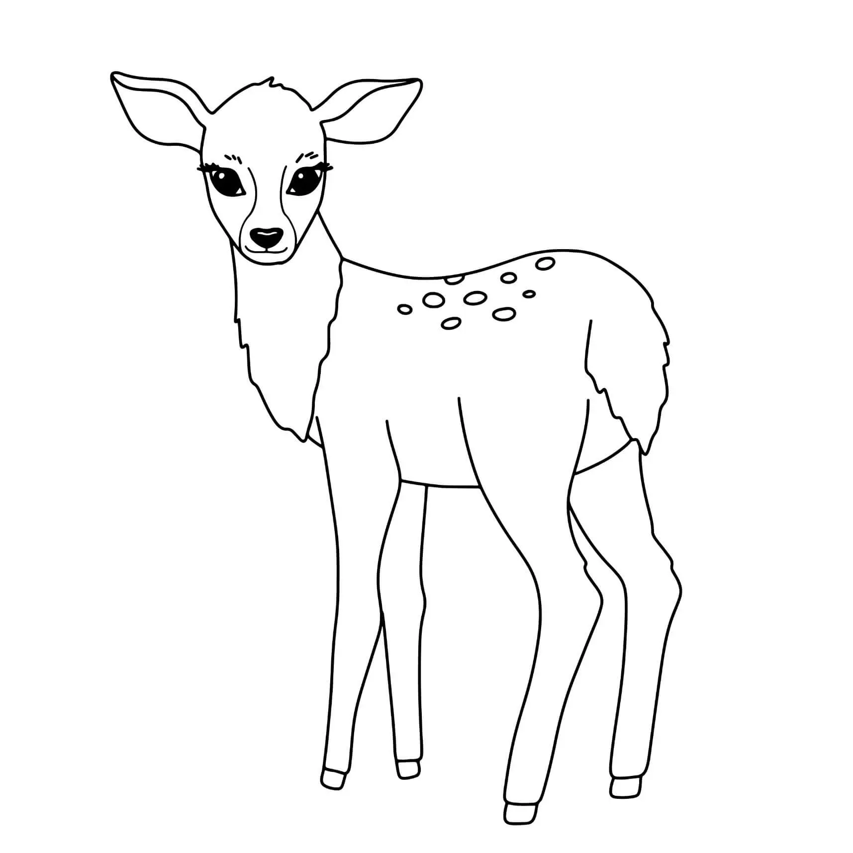Free Deer Picture To Color In