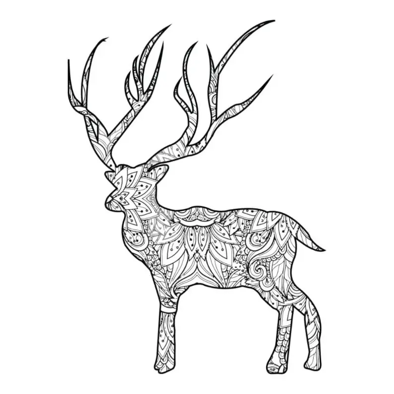 Free Deer Picture To Color In