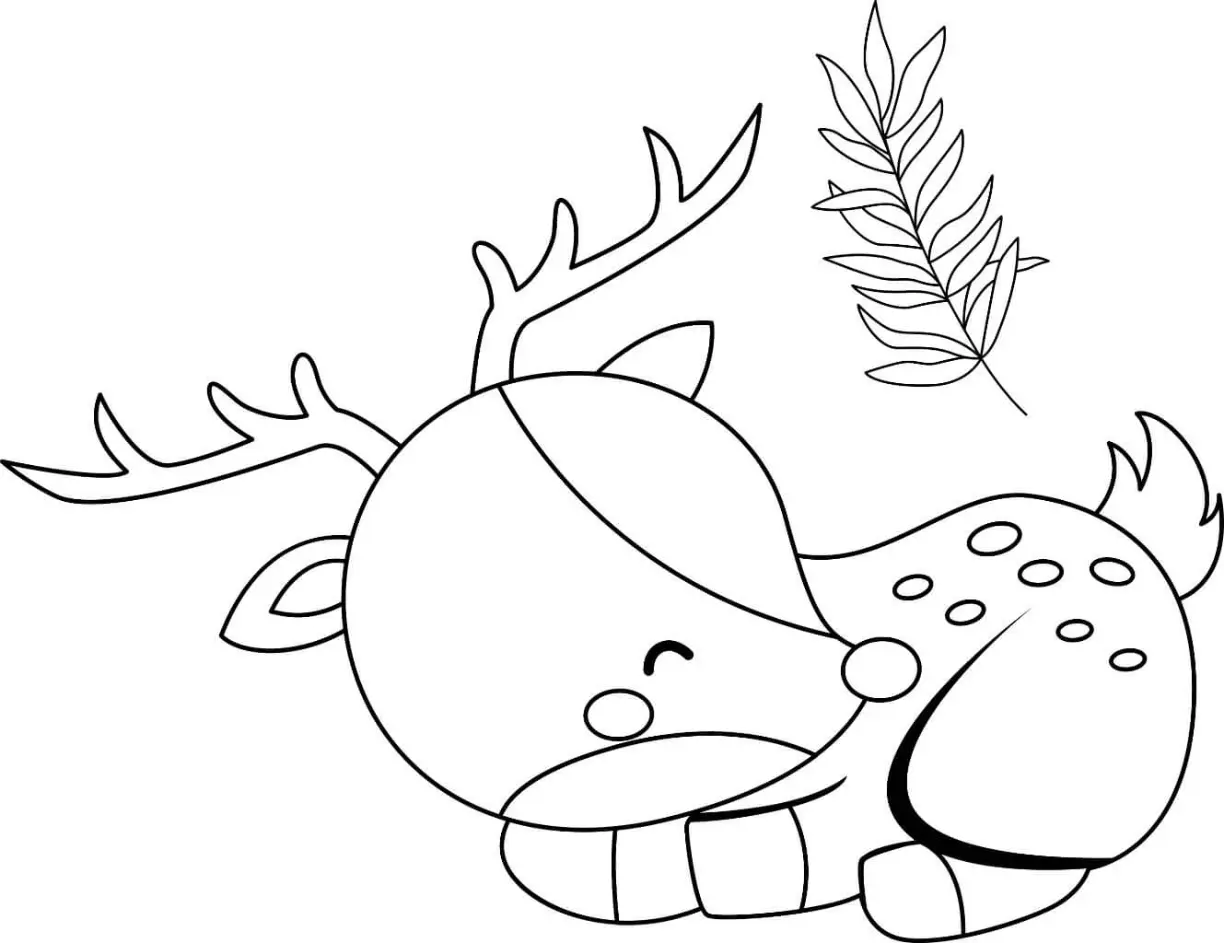 Free Deer Picture To Color In