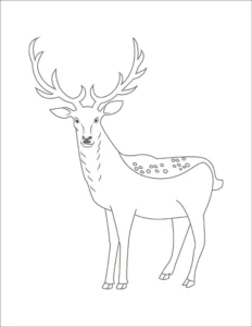 Free Deer Picture To Color In