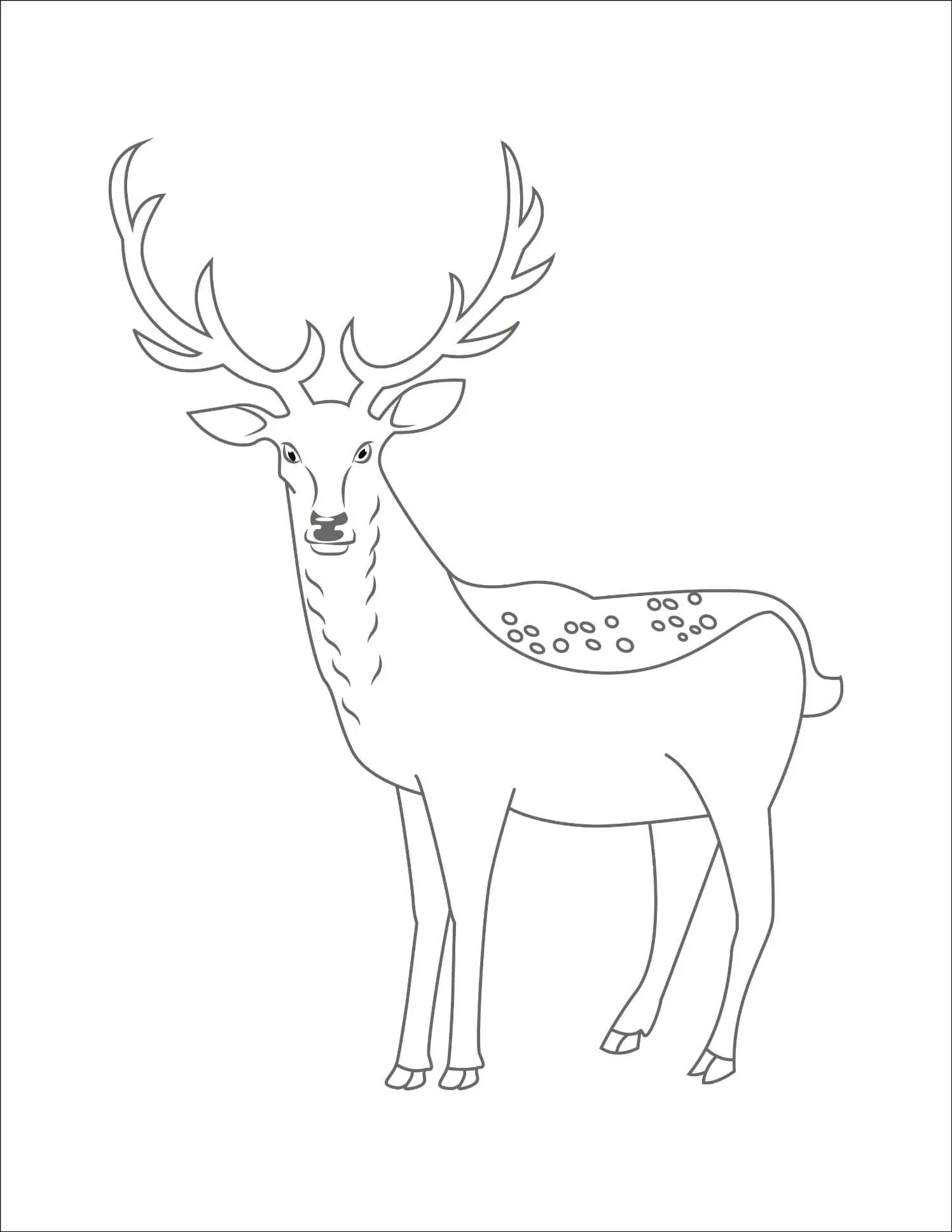 Free Deer Picture To Color In