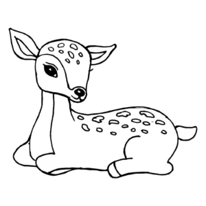 Free Deer Picture To Color In