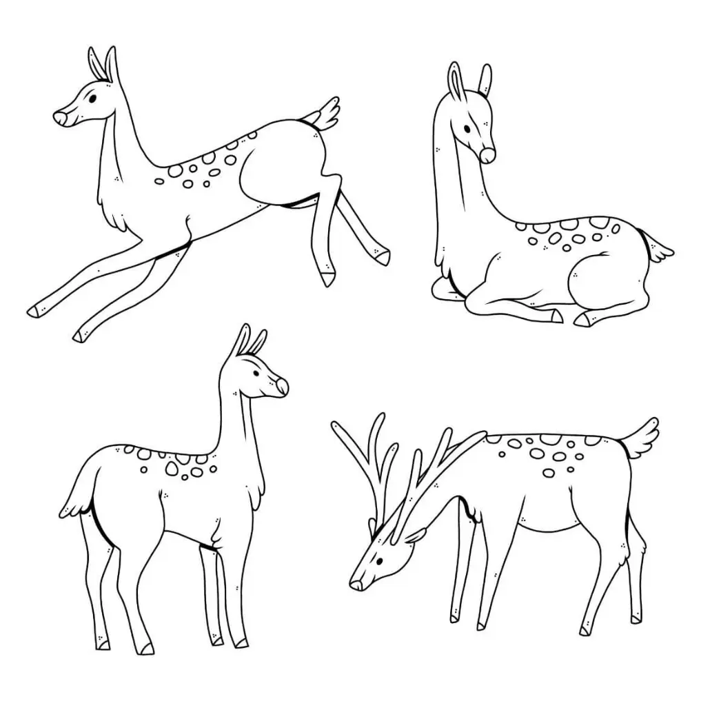 Free Deer Picture To Color In