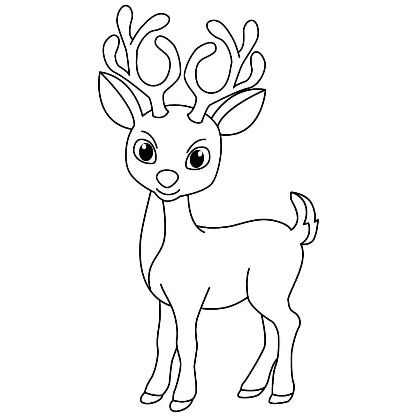 Free Deer Picture To Color In