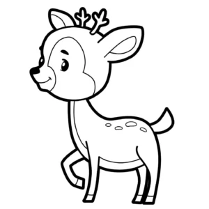 Free Deer Picture To Color In