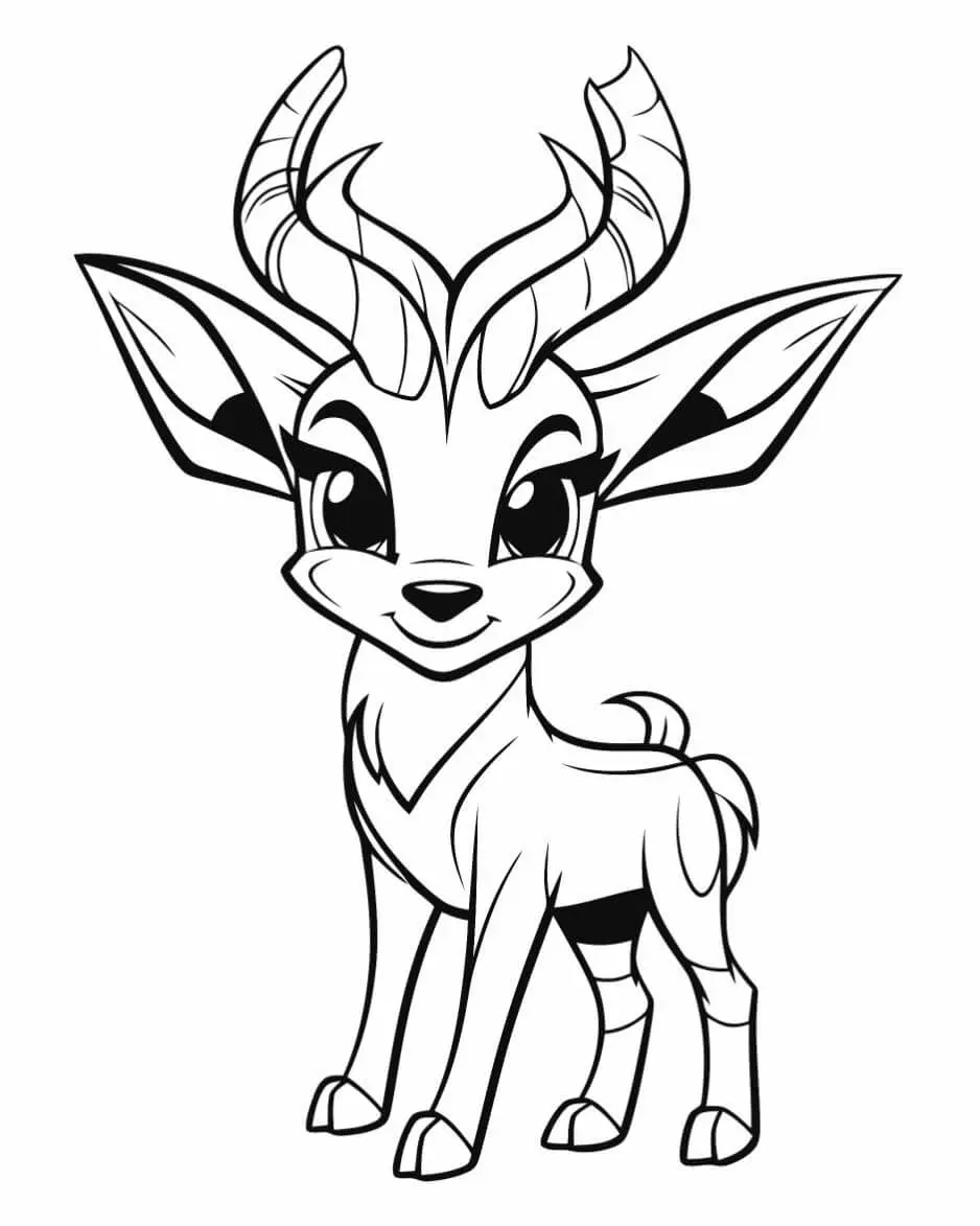 Free Deer Picture To Color In