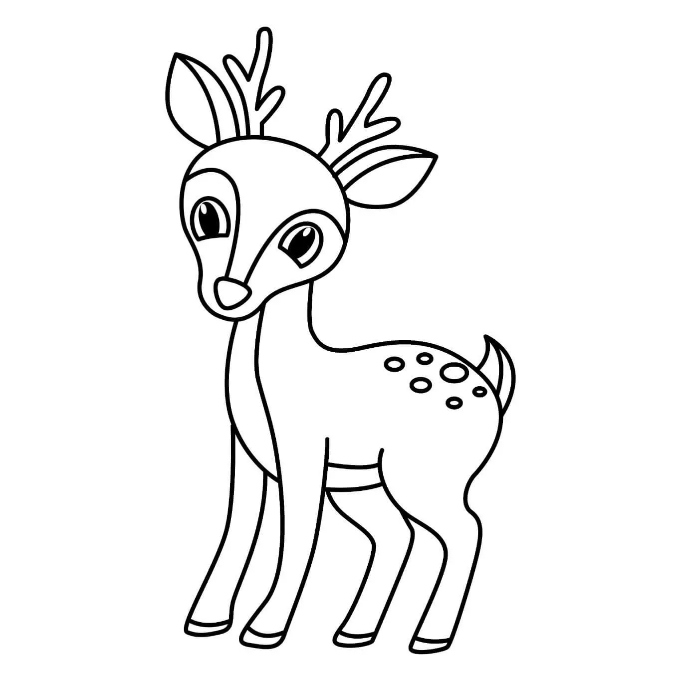 Free Deer Picture To Color In