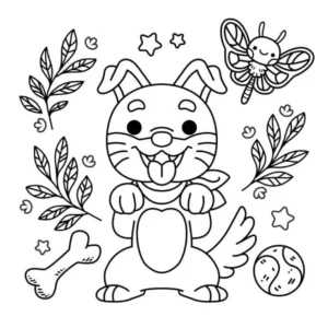 Free Dog Picture To Color In