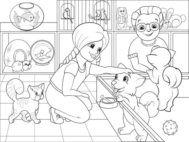 Free Dog Picture To Color In