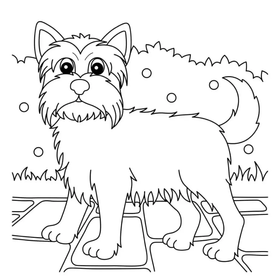 Free Dog Picture To Color In