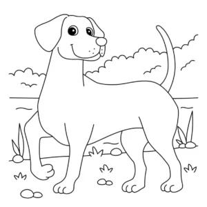 Free Dog Picture To Color In