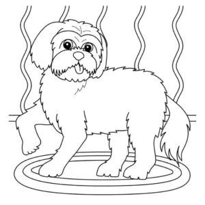 Free Dog Picture To Color In