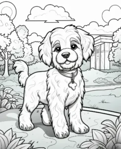 Free Dog Picture To Color In